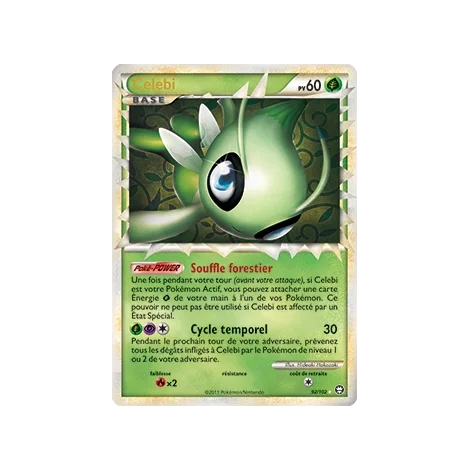 Celebi 92/102 : Joyau Rare Prime de l'extension Pokémon HS Triomphe