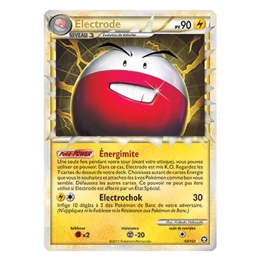 Carte Electrode - Rare Prime de Pokémon HS Triomphe 93/102