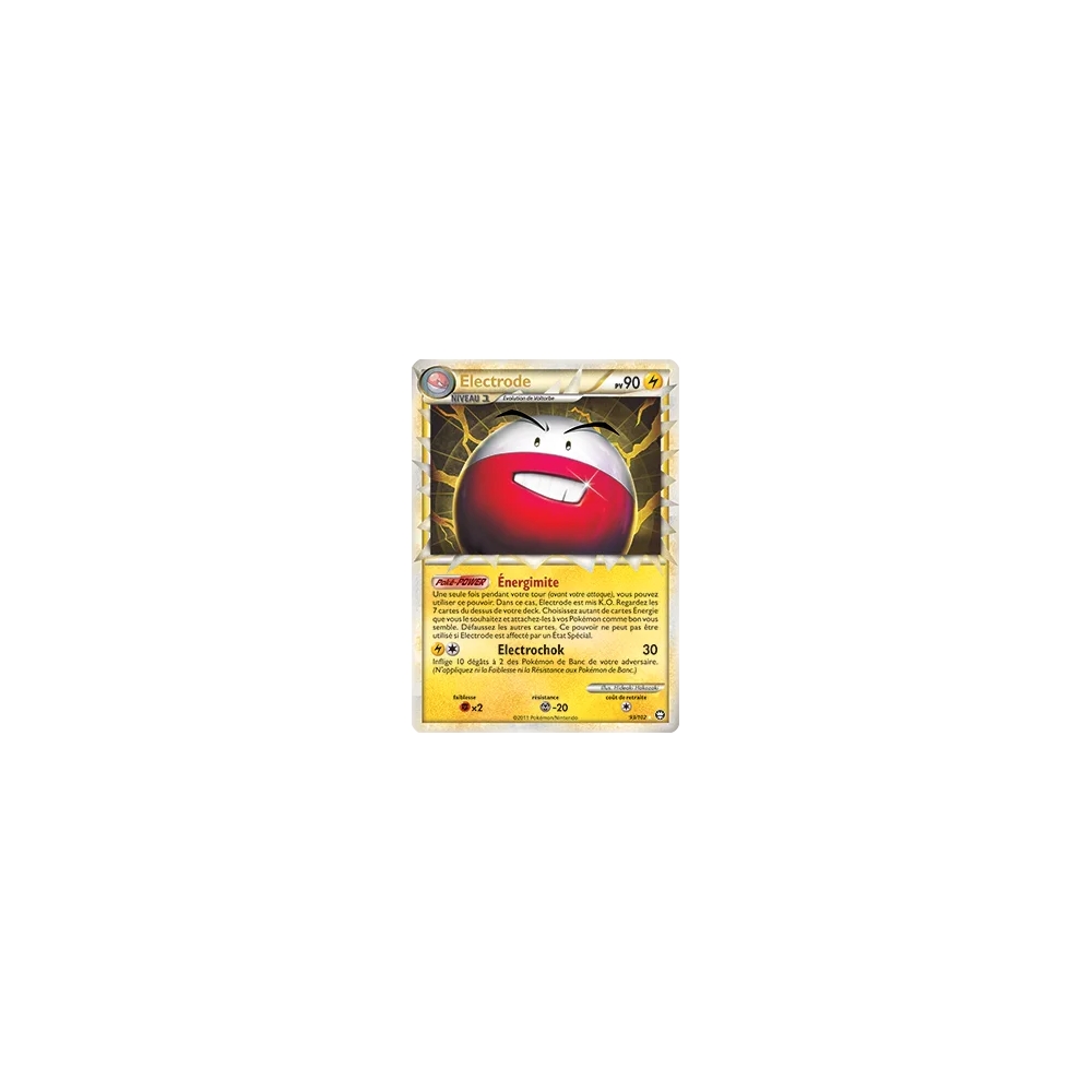Carte Electrode - Rare Prime de Pokémon HS Triomphe 93/102
