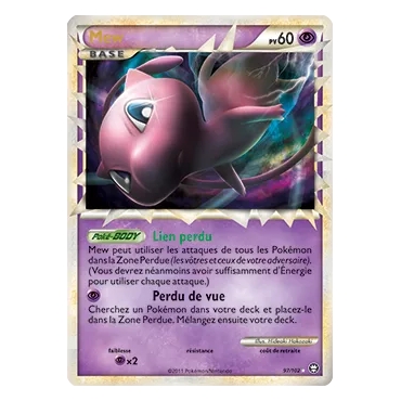 Carte Mew - Rare Prime de Pokémon HS Triomphe 97/102