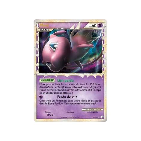 Carte Mew - Rare Prime de Pokémon HS Triomphe 97/102
