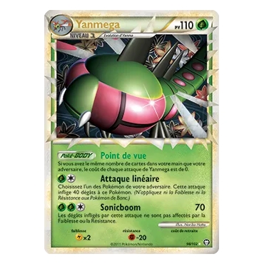 Carte Yanmega - Rare Prime de Pokémon HS Triomphe 98/102