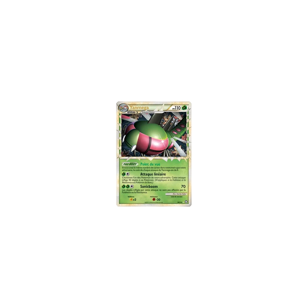 Carte Yanmega - Rare Prime de Pokémon HS Triomphe 98/102