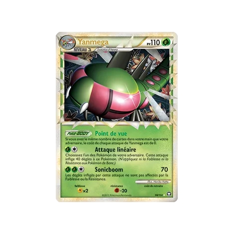 Carte Yanmega - Rare Prime de Pokémon HS Triomphe 98/102