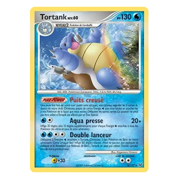 Tortank 2/127 : Joyau Holographique rare de l'extension Pokémon Platine