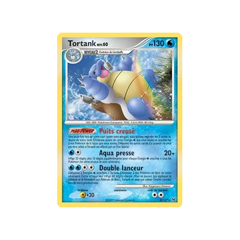 Tortank 2/127 : Joyau Holographique rare de l'extension Pokémon Platine