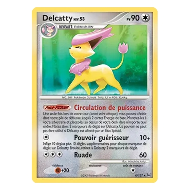 Carte Delcatty - Holographique rare de Pokémon Platine 4/127