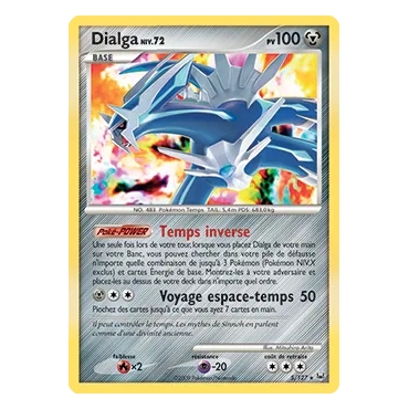 Carte Dialga - Holographique rare de Pokémon Platine 5/127