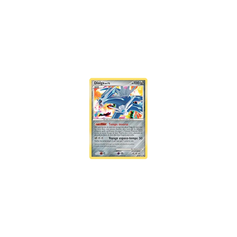 Carte Dialga - Holographique rare de Pokémon Platine 5/127