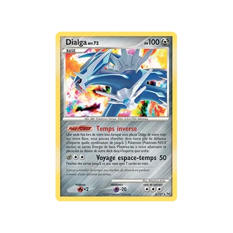 Carte Dialga - Holographique rare de Pokémon Platine 5/127