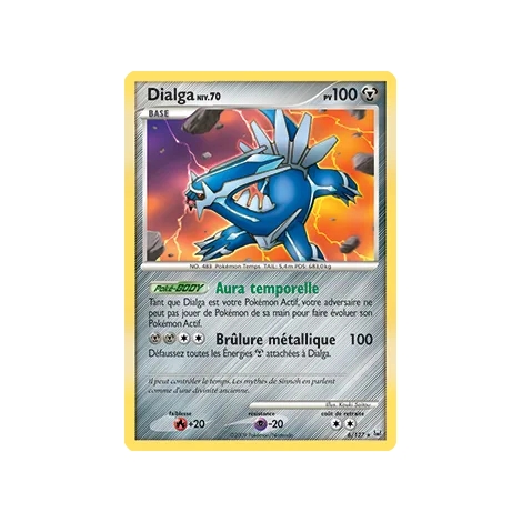 Dialga 6/127 : Joyau Holographique rare de l'extension Pokémon Platine