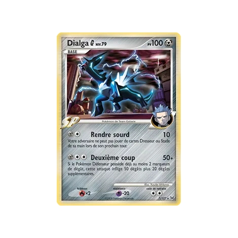 Carte Dialga - Holographique rare de Pokémon Platine 7/127