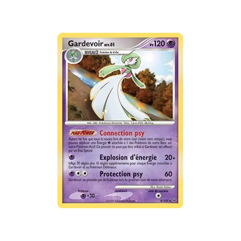 Gardevoir 8/127 : Joyau Holographique rare de l'extension Pokémon Platine