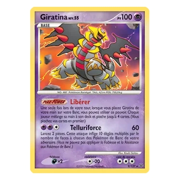 Découvrez Giratina, carte Holographique rare de la série Platine