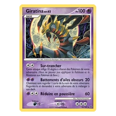 Giratina 10/127 : Joyau Holographique rare de l'extension Pokémon Platine