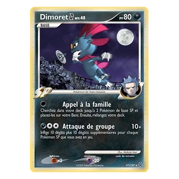 Découvrez Dimoret, carte Holographique rare de la série Platine