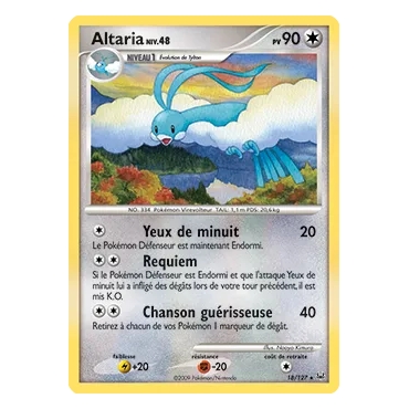 Altaria 18/127 : Joyau Rare (Brillante) de l'extension Pokémon Platine