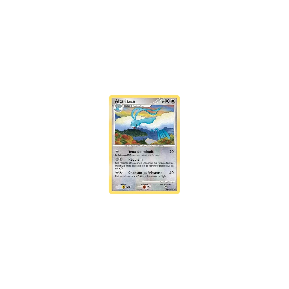 Altaria 18/127 : Joyau Rare (Brillante) de l'extension Pokémon Platine