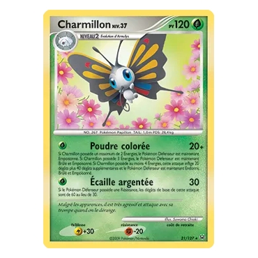 Carte Charmillon - Rare (Brillante) de Pokémon Platine 21/127
