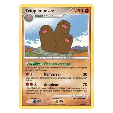 Triopikeur 24/127 : Joyau Rare (Brillante) de l'extension Pokémon Platine