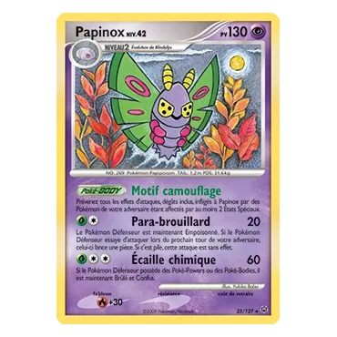 Découvrez Papinox, carte Rare (Brillante) de la série Platine