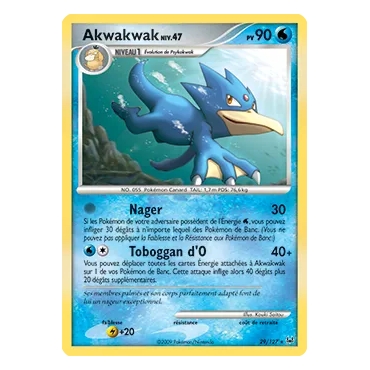 Akwakwak 29/127 : Joyau Rare (Brillante) de l'extension Pokémon Platine