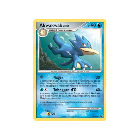Akwakwak 29/127 : Joyau Rare (Brillante) de l'extension Pokémon Platine