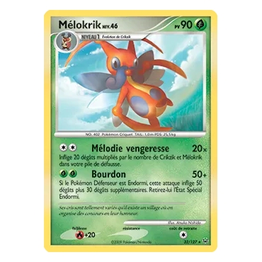 Carte Mélokrik - Rare (Brillante) de Pokémon Platine 32/127