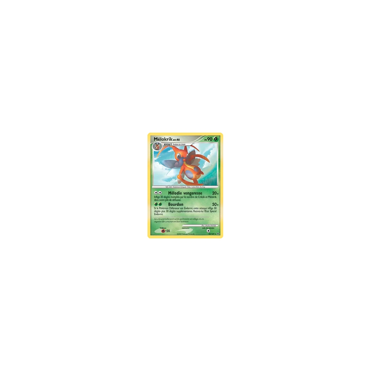 Carte Mélokrik - Rare (Brillante) de Pokémon Platine 32/127
