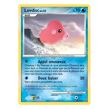 Carte Lovdisc - Rare (Brillante) de Pokémon Platine 35/127