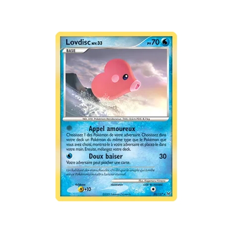 Carte Lovdisc - Rare (Brillante) de Pokémon Platine 35/127