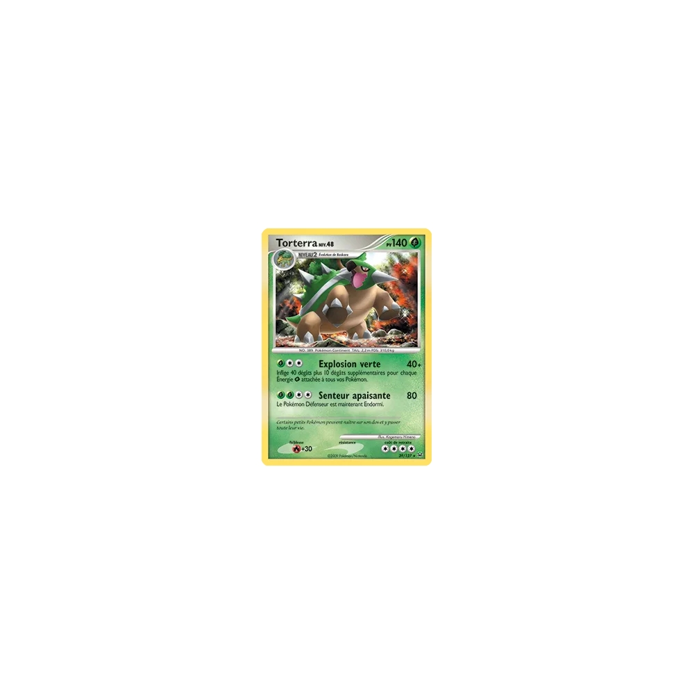 Carte Torterra - Rare (Brillante) de Pokémon Platine 39/127