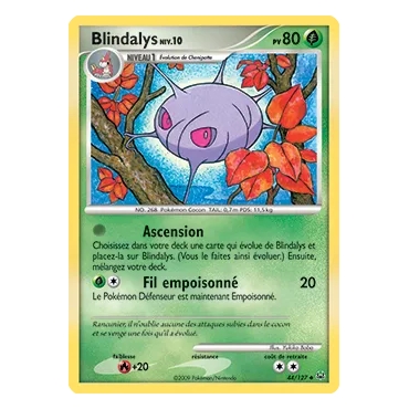 Découvrez Blindalys, carte Peu commune (Brillante) de la série Platine