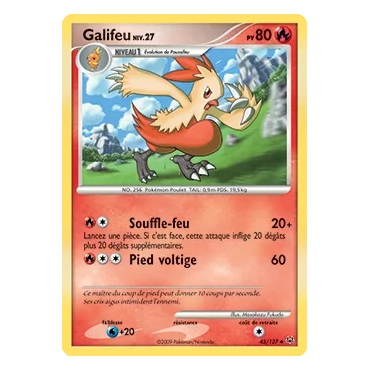 Carte Galifeu - Peu commune (Brillante) de Pokémon Platine 45/127