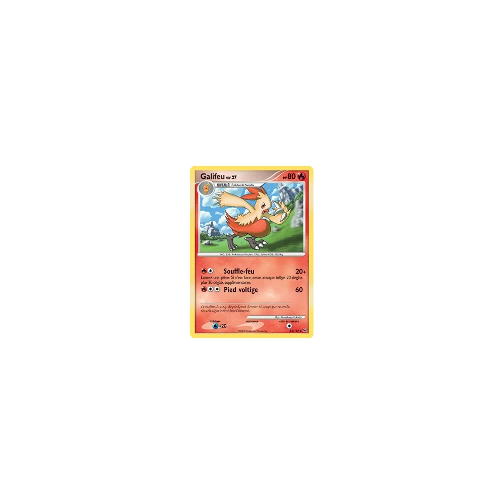 Carte Galifeu - Peu commune (Brillante) de Pokémon Platine 45/127