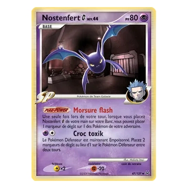 Nostenfert 47/127 : Joyau Peu commune (Brillante) de l'extension Pokémon Platine