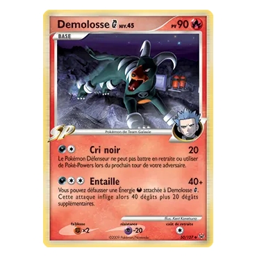Carte Demolosse - Peu commune (Brillante) de Pokémon Platine 50/127