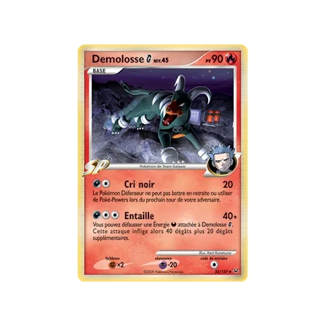 Carte Demolosse - Peu commune (Brillante) de Pokémon Platine 50/127