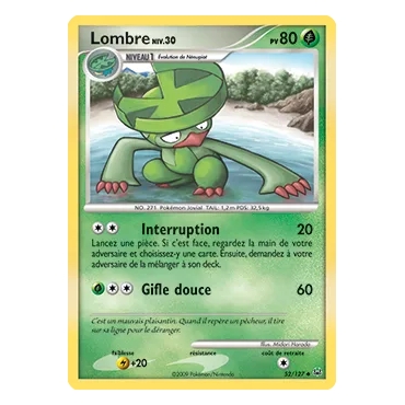 Carte Lombre - Peu commune (Brillante) de Pokémon Platine 52/127