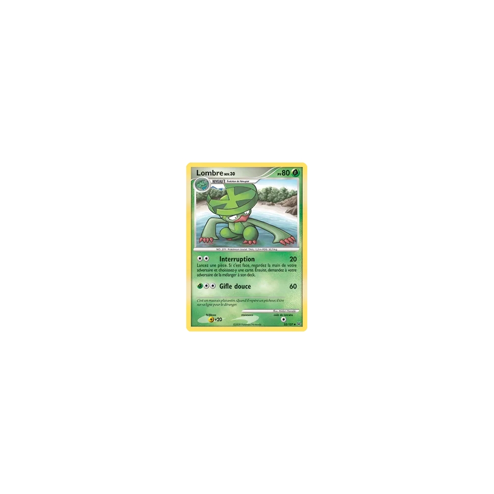 Carte Lombre - Peu commune (Brillante) de Pokémon Platine 52/127