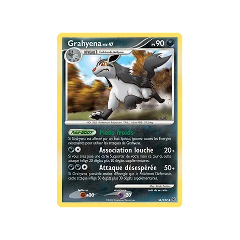 Grahyena 54/127 : Joyau Peu commune (Brillante) de l'extension Pokémon Platine