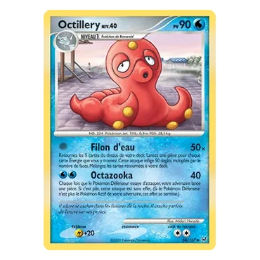 Découvrez Octillery, carte Peu commune (Brillante) de la série Platine