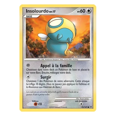 Insolourdo 73/127 : Joyau Commune (Brillante) de l'extension Pokémon Platine