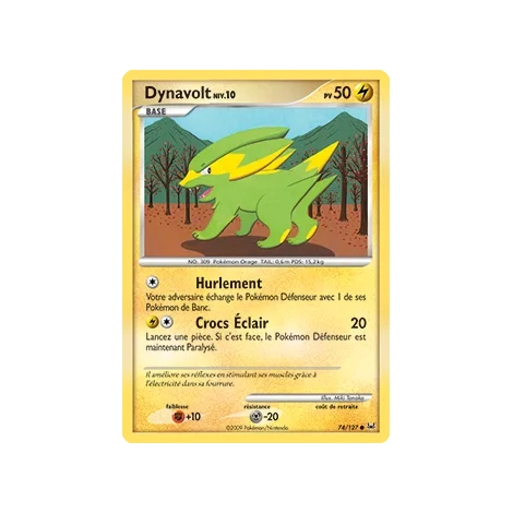 Dynavolt 74/127 : Joyau Commune (Brillante) de l'extension Pokémon Platine