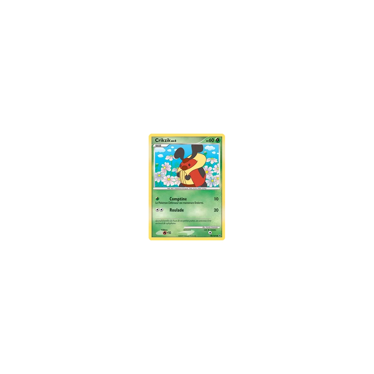 Carte Crikzik - Commune (Brillante) de Pokémon Platine 78/127