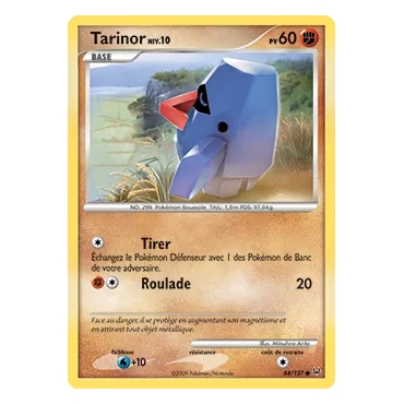 Carte Tarinor - Commune (Brillante) de Pokémon Platine 84/127