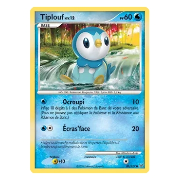 Découvrez Tiplouf, carte Commune (Brillante) de la série Platine