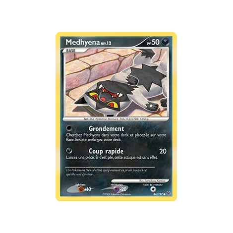 Carte Medhyena - Commune (Brillante) de Pokémon Platine 86/127