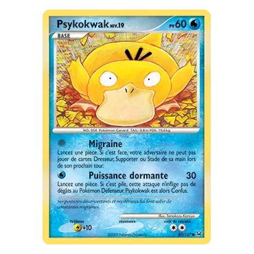 Psykokwak 87/127 : Joyau Commune (Brillante) de l'extension Pokémon Platine