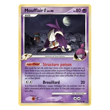 Moufflair 94/127 : Joyau Commune (Brillante) de l'extension Pokémon Platine